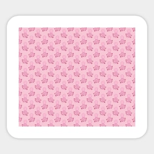 Pink Love Octopus Pattern Sticker